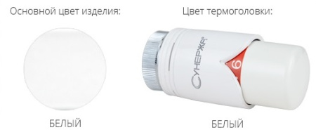Терморегулятор автоматический прямой Сунержа G 1/2" НР х G 3/4" НГ (набор) Белый  / Белый 12-1420-0000